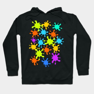 Paint Splatter Rainbow Colours Bright Hoodie